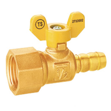 J2038 Brass Male Screw Leakproof Gas Ball Valve / gas valve with nipple